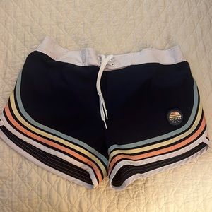 women’s size large ripcurl board swim shorts in navy